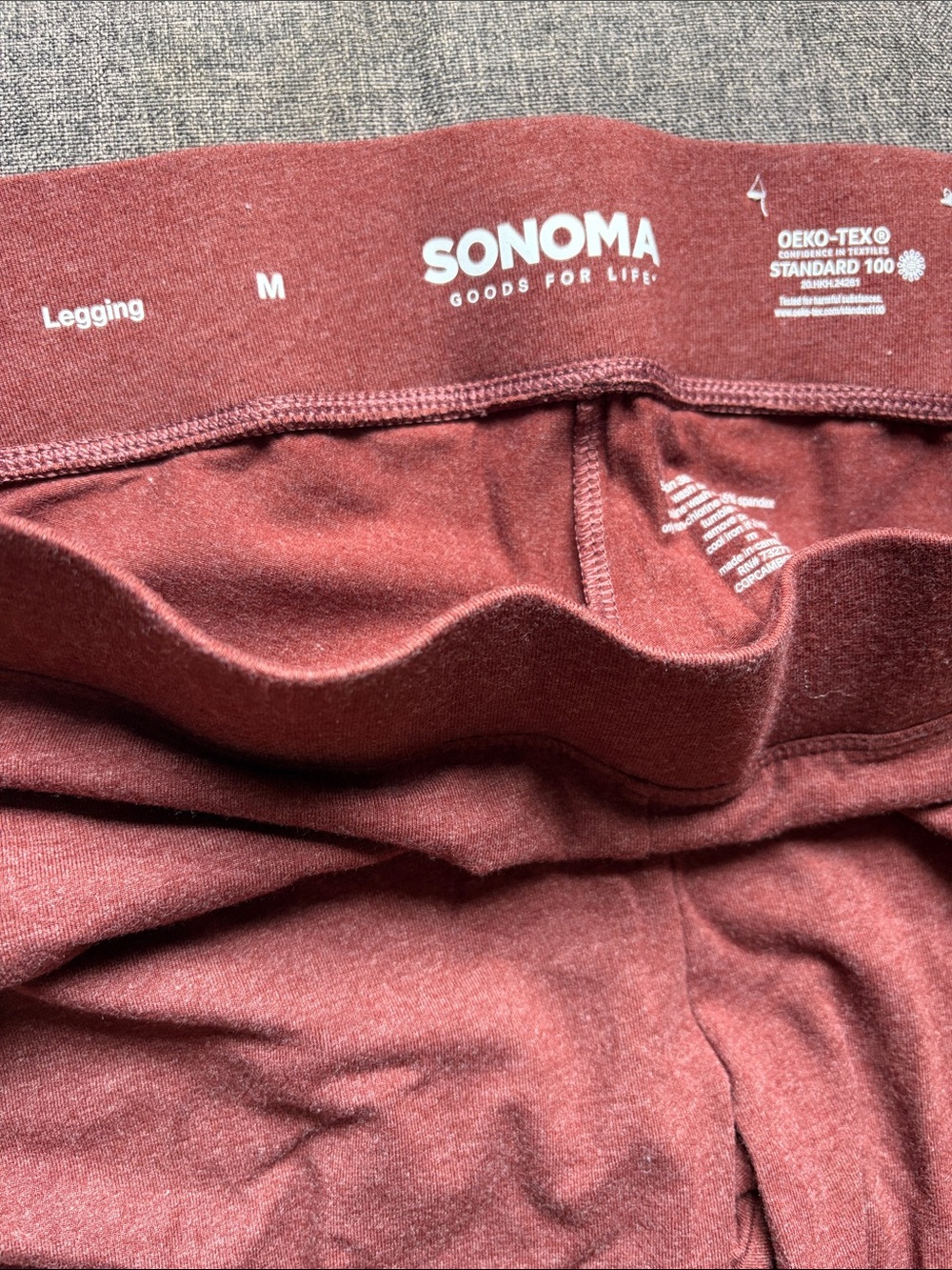 SONOMA Girls' Maroon/Burgundy Leggings - Soft Stretch Everyday Wear